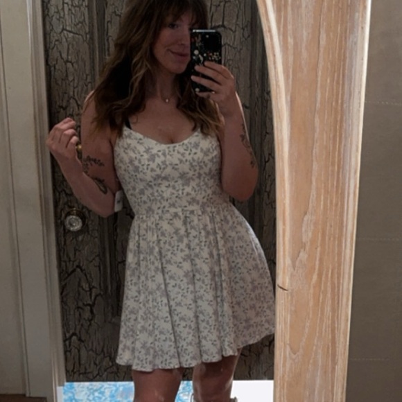 White Floral Mini Dress - Picture 1 of 2